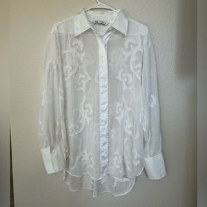 Zara Embroidered Blouse Limited Edition